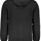 Elegant Black Cotton Hooded Sweatshirt