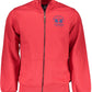 Chic Red Long-Sleeved Zip Sweatshirt
