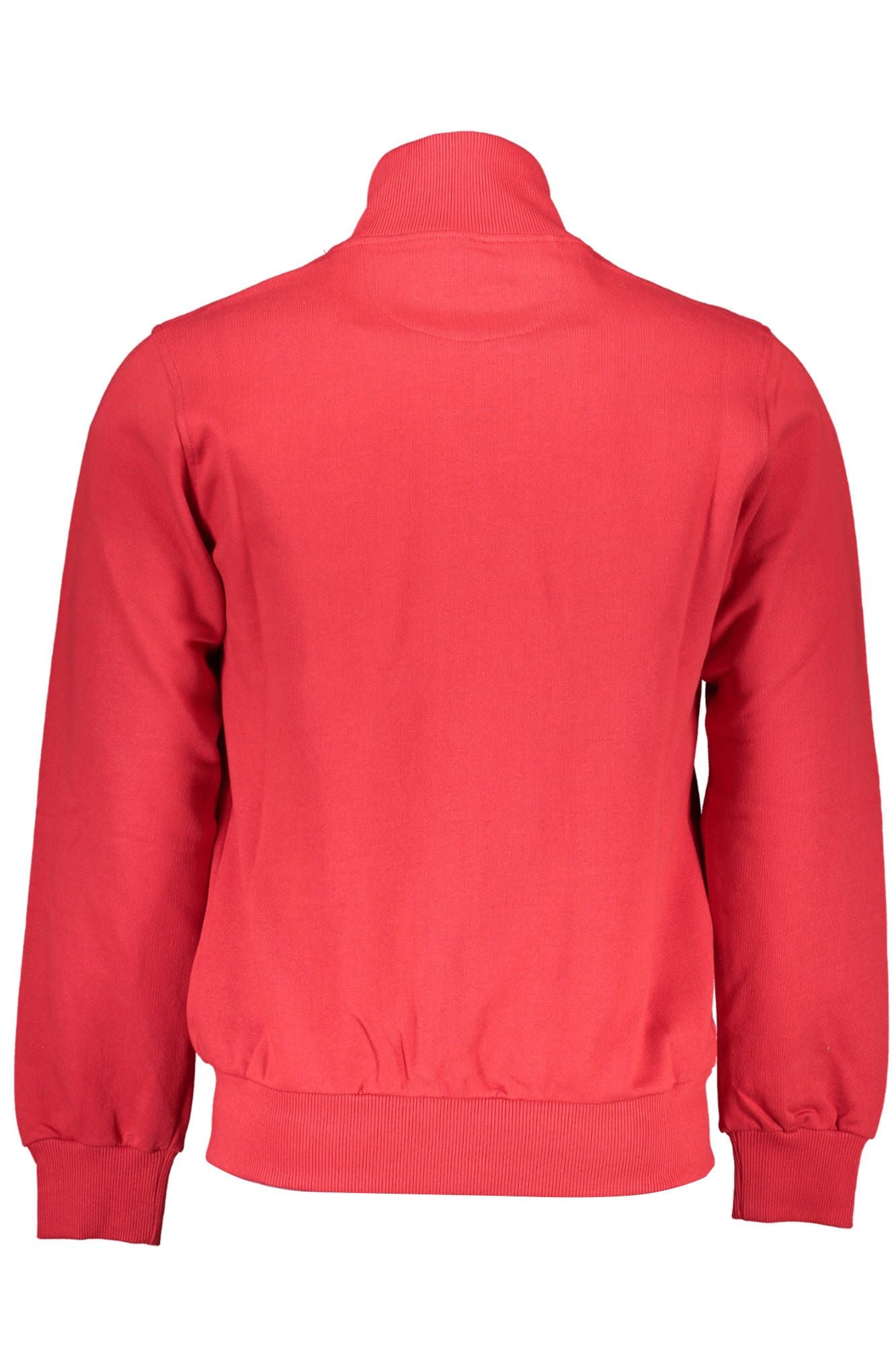 Chic Red Long-Sleeved Zip Sweatshirt