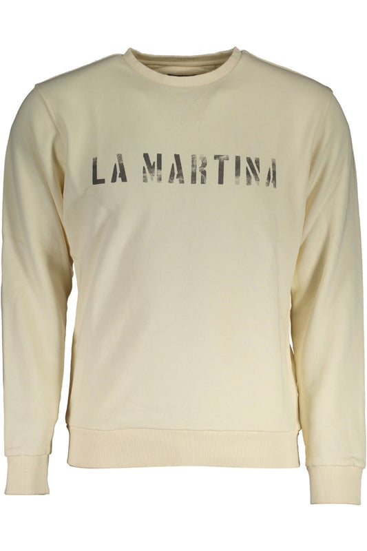 Elegant White Cotton Sweatshirt with Logo