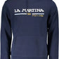 Chic Blue Hooded Sweatshirt with Embroidery Detail