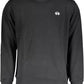 Elegant Black Crew Neck Embroidered Sweater
