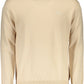 Beige Round Neck Embroidered Sweater