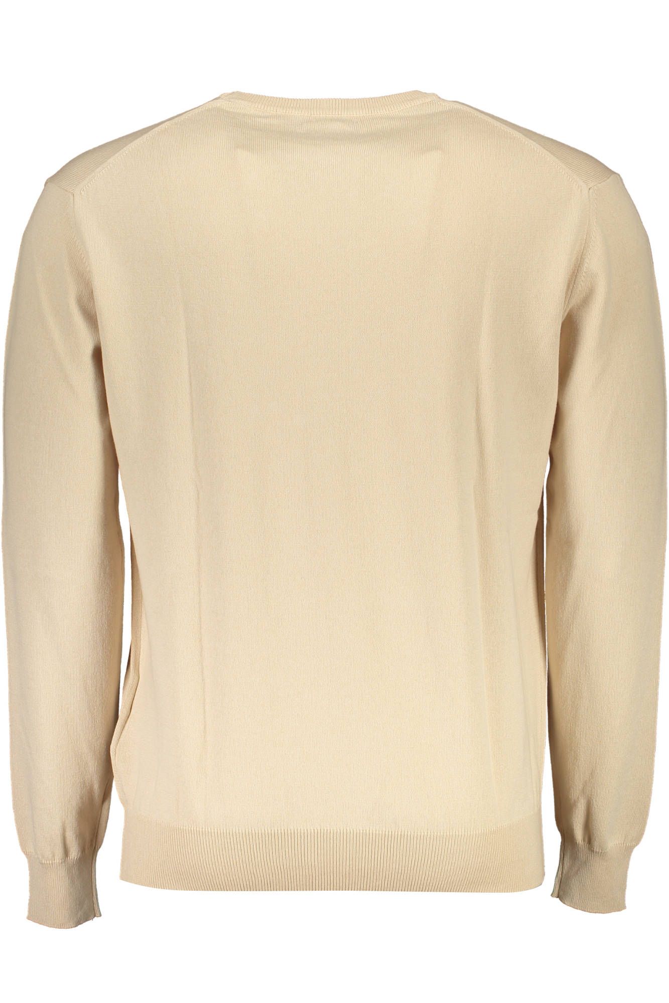 Beige Round Neck Embroidered Sweater