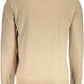 Elegant Beige V-Neck Sweater with Embroidery