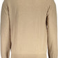 Beige Wool Embroidered Sweater with Logo