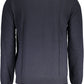 Elegant Blue Wool Sweater with Embroidery
