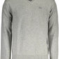Elegant Gray V-Neck Luxury Sweater