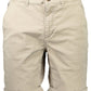 Chic Beige Bermuda Shorts - Slim Fit & Embroidery