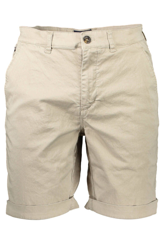 Chic Beige Bermuda Shorts - Slim Fit & Embroidery