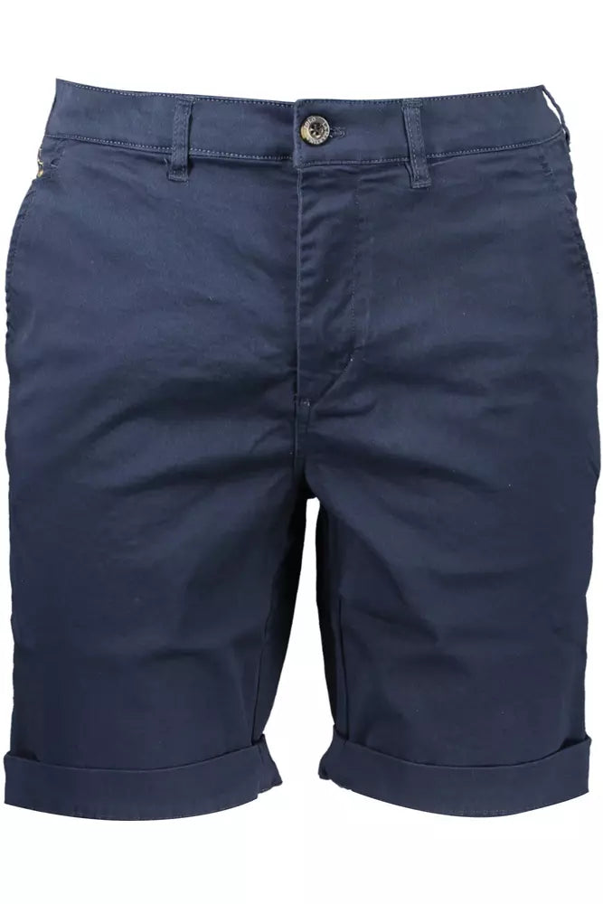 Chic Slim Fit Bermuda Shorts in Blue