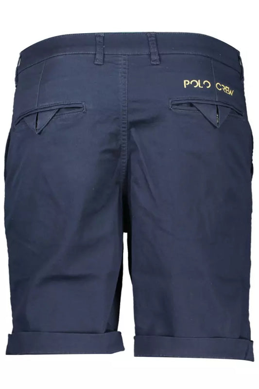 Chic Slim Fit Bermuda Shorts in Blue