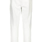 Elegant White Cotton Sports Trousers