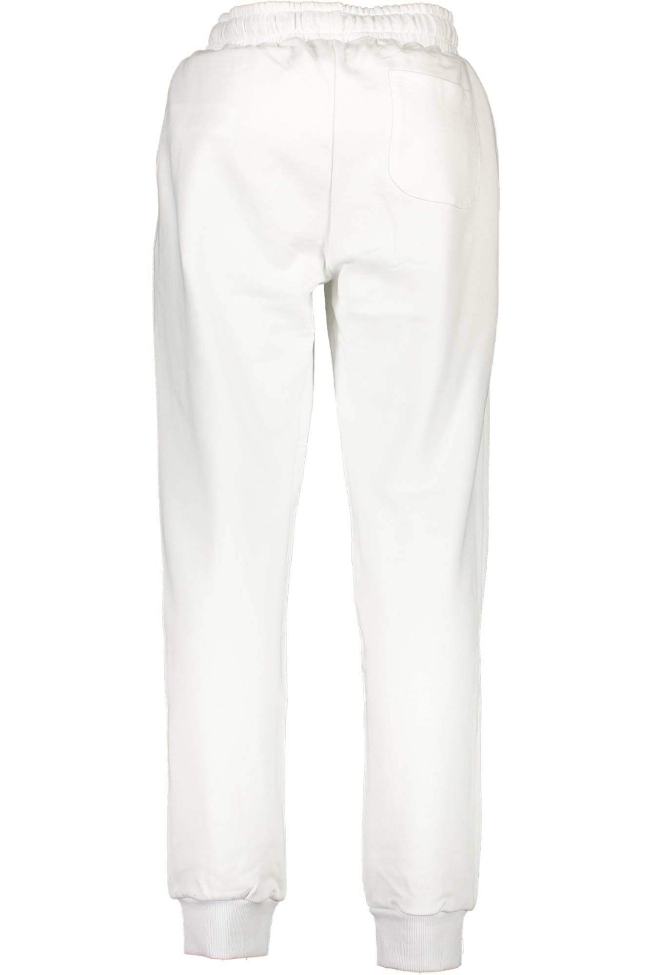 Elegant White Cotton Sports Trousers