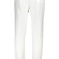 Elegant White Cotton Sports Trousers