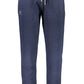 Chic Blue Sports Trousers with Logo Detail