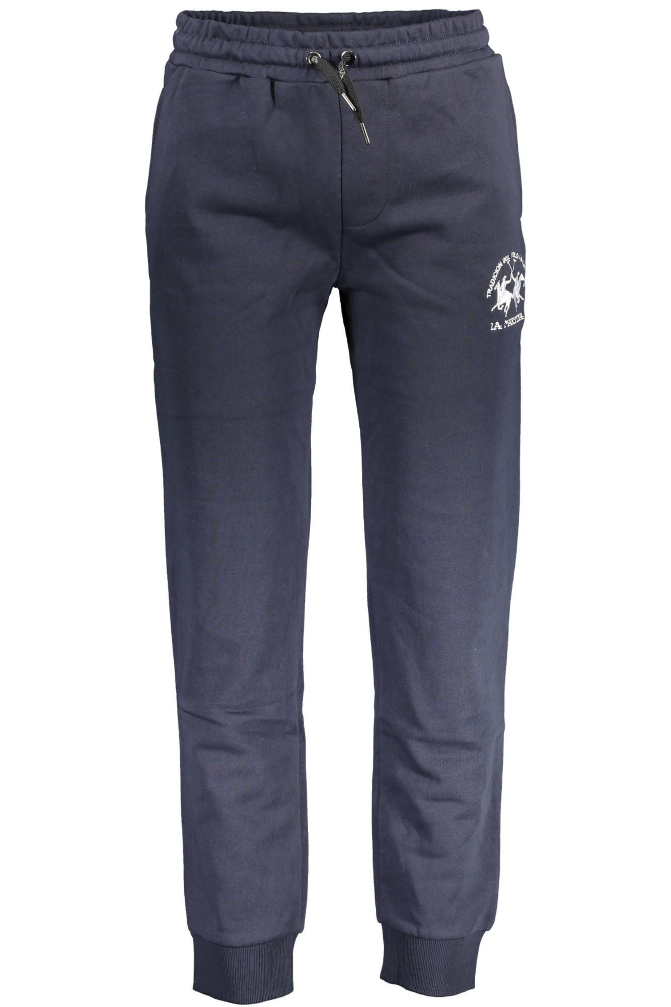 Chic Athletic Blue Cotton Blend Trousers