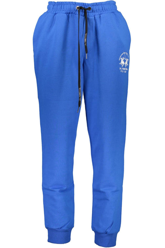 La Martina Blue Cotton Sports Trousers