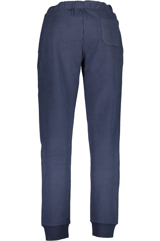 Chic Blue Sports Trousers with Logo Detail