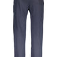 Chic Athletic Blue Cotton Blend Trousers