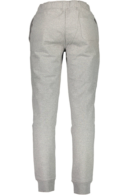 Elegant Gray Cotton Sports Trousers