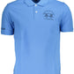 Chic Light Blue Embroidered Polo