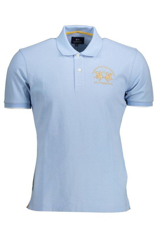 Elegant Light Blue Casual Polo Shirt