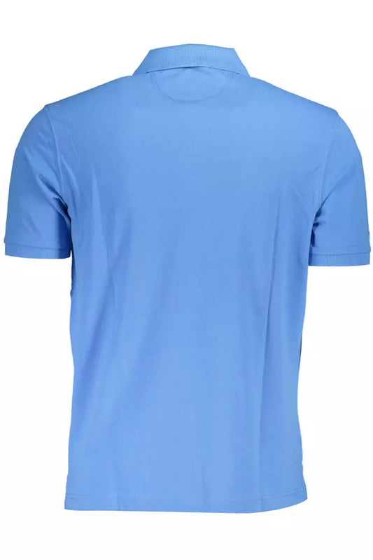 Elegant Light Blue Cotton Polo Shirt