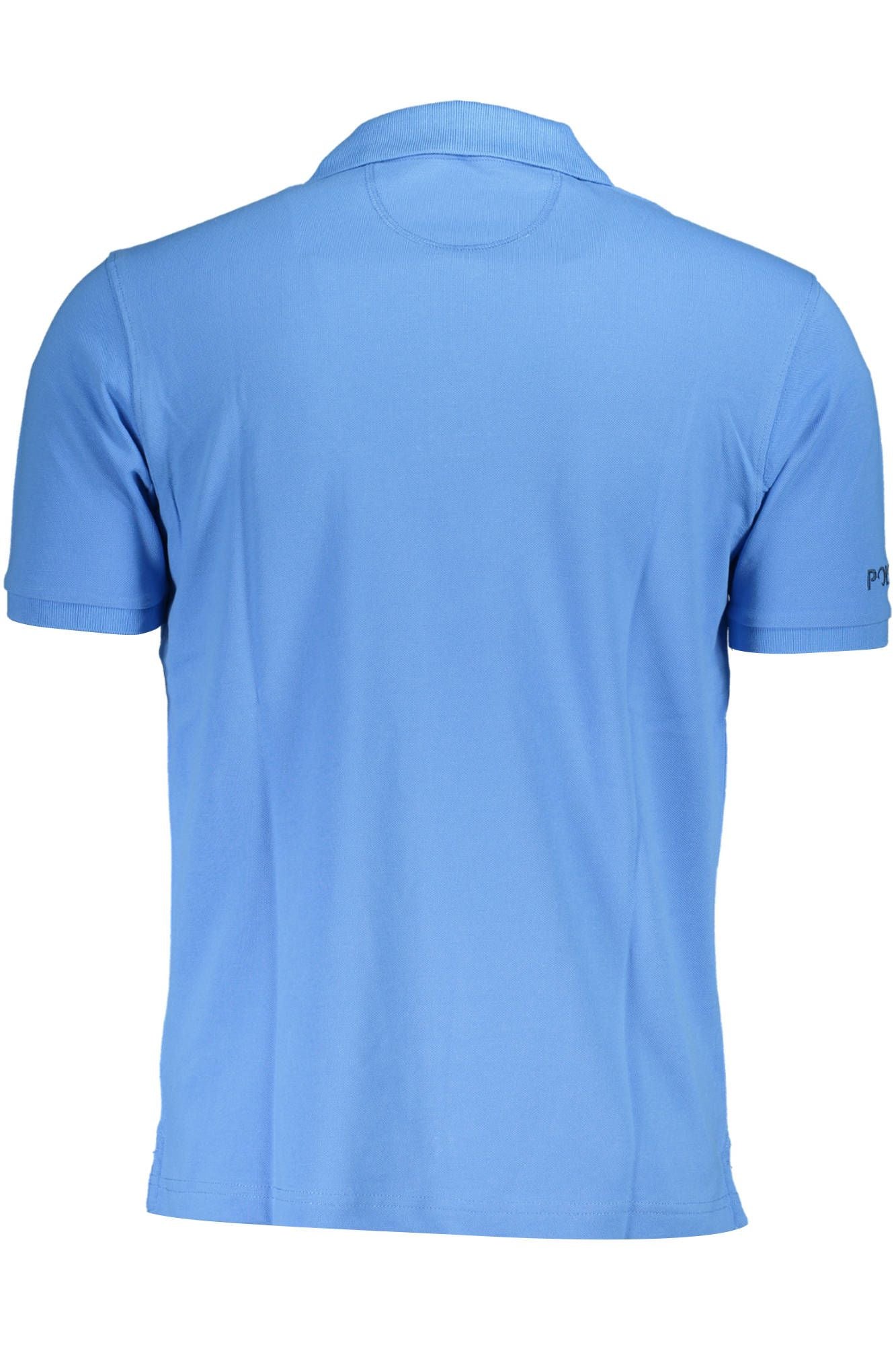 Chic Light Blue Embroidered Polo