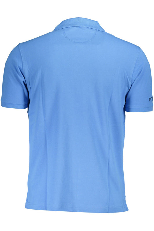 Chic Light Blue Embroidered Polo