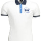 Sleek White Slim Fit Polo with Embroidery