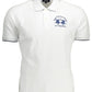 Chic White Embroidered Polo for Men