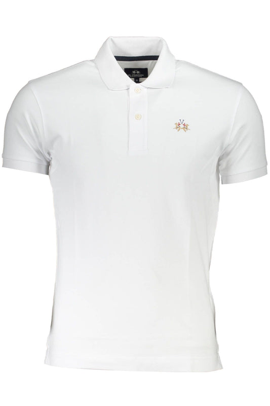 Elegant White Slim Fit Polo Shirt