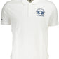 Chic White Embroidered Logo Polo Shirt