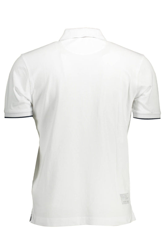 Chic White Embroidered Polo for Men