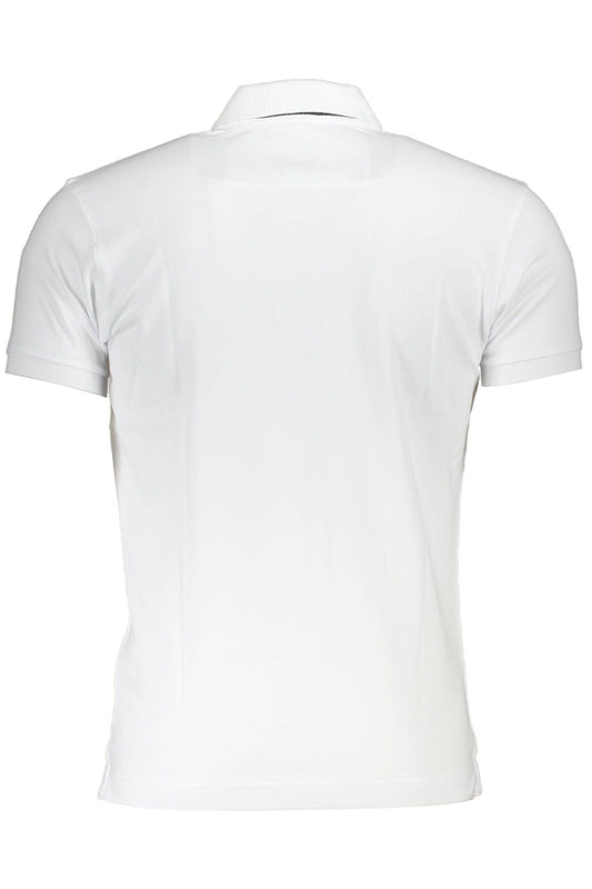 Elegant White Slim Fit Polo Shirt