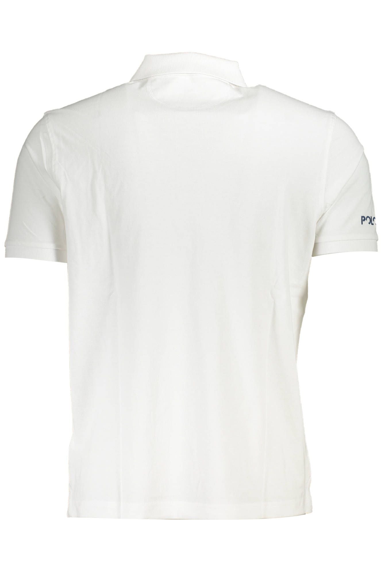 Chic White Embroidered Logo Polo Shirt