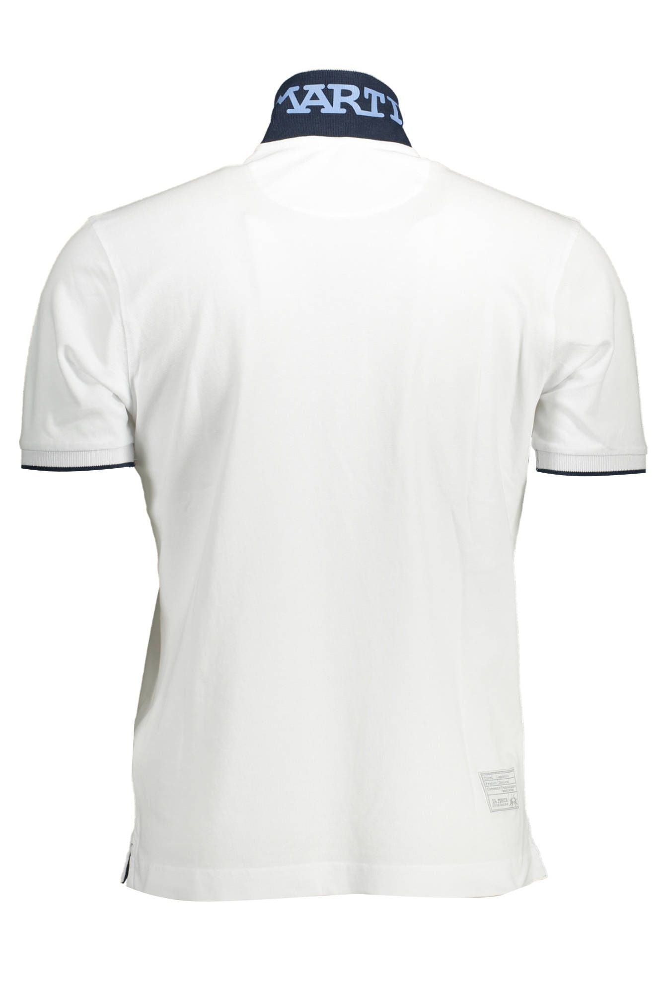 Chic White Embroidered Polo for Men