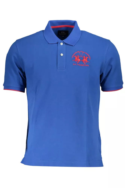 Elegant Short-Sleeved Polo Shirt with Contrast Details