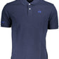 Elegant Short-Sleeved Blue Polo Shirt