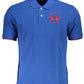Elegant Blue Embroidered Polo Shirt