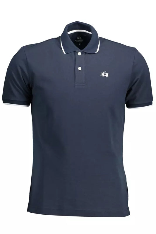 Elegant Contrasting Detail Polo Shirt