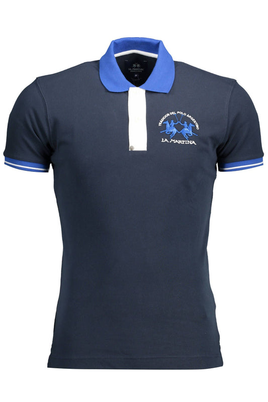 Sleek Slim Fit Polo with Contrasting Embroidery