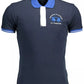 Slim Fit Cotton Blend Polo in Blue