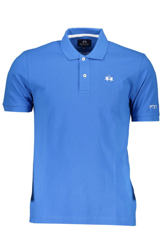 Chic Regal Blue Cotton Polo Shirt