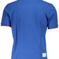 Elegant Blue Embroidered Polo Shirt