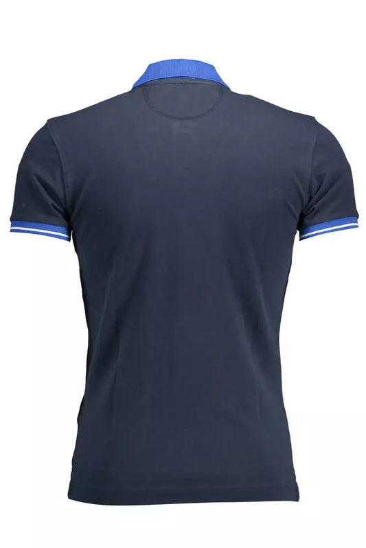 Slim Fit Cotton Blend Polo in Blue