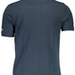 Chic Blue Embroidered Polo Shirt