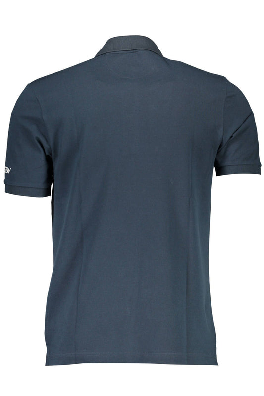 Chic Blue Embroidered Polo Shirt
