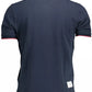 Dashing Blue Polo Shirt with Elegant Embroidery